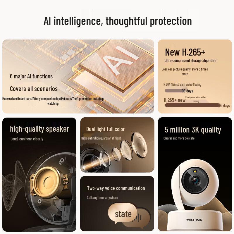 TP-LINK Smart 360° Pan-Tilt Home Security Camera (CN version)