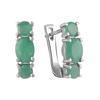Серебряные серьги с натуральным изумрудом 4.55ct (1663851)