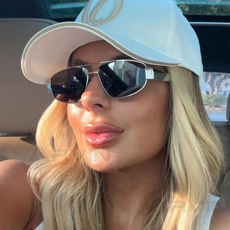 Трендовые панк металлические очки-авиаторы женские мужские дизайнерские брендовые ретро роскошные черные зеленые линзы солнцезащитные очки мужские