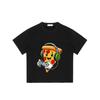Casual T Shirt Black Pizza Gamer With Headphones And Controller Graphic For Gaming And Everyday Wear
