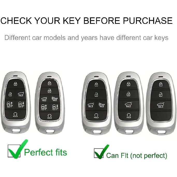 Чехол для брелока Hyundai с брелком Hyundai, чехол для брелока автомобиля, совместимый с Hyundai Sonata Nexo 2022