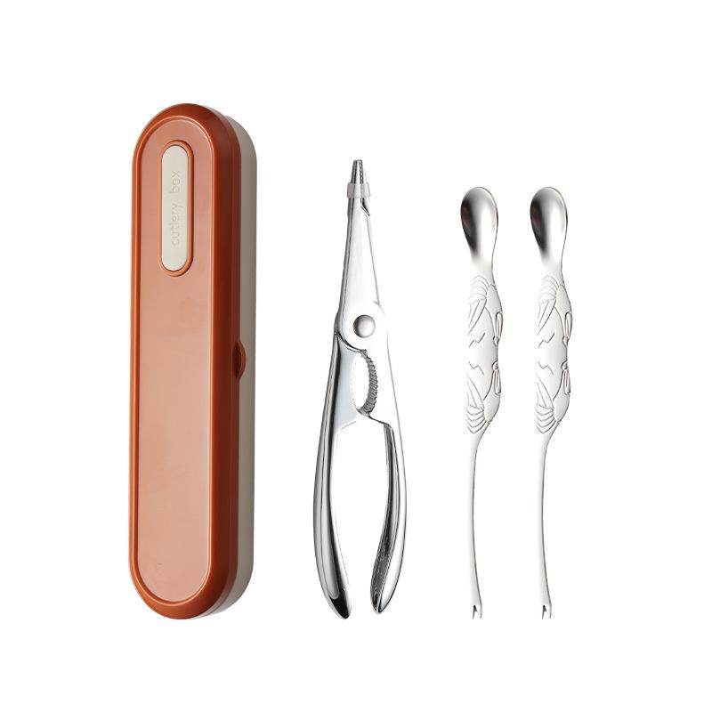 Набор для еды крабов из нержавеющей стали 304, переносная посуда, подарочная коробка с изображением волосатого краба, ножницы для крабов из цинкового сплава, иглы для крабов