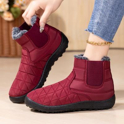 Хлопковая обувь, Женский флис, Утепленные ботинки, Высокие ботинки на мягкой подошве, Морозостойкие и теплые женские ботинки, Удобные хлопковые ботинки