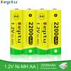 KEPTU 1.2V AA Аккумуляторы 2200mAh Ni-MH 100% Оригинал Высокая Емкость Ток AA Аккумулятор Перезаряжаемый для Камеры Игрушек Ktv