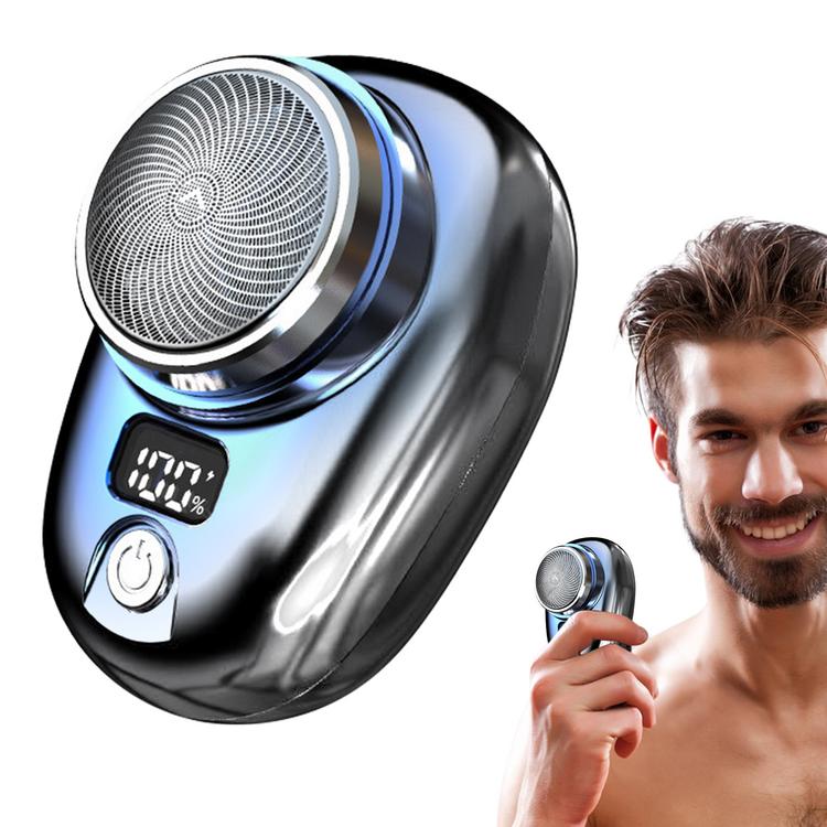 Мини-дорожная электробритва, портативная электробритва для мужчин, цифровой дисплей, триммер для бороды, USB перезаряжаемый бритвенный станок