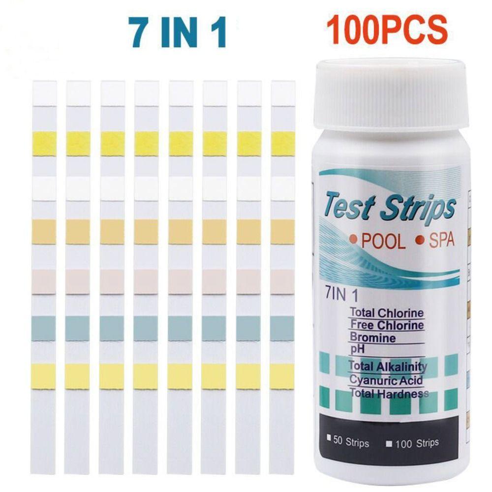 Professional Water Quality Test Strip 7 In 1 Swimming Pool Test Paper Useful Aquarium Test Strips