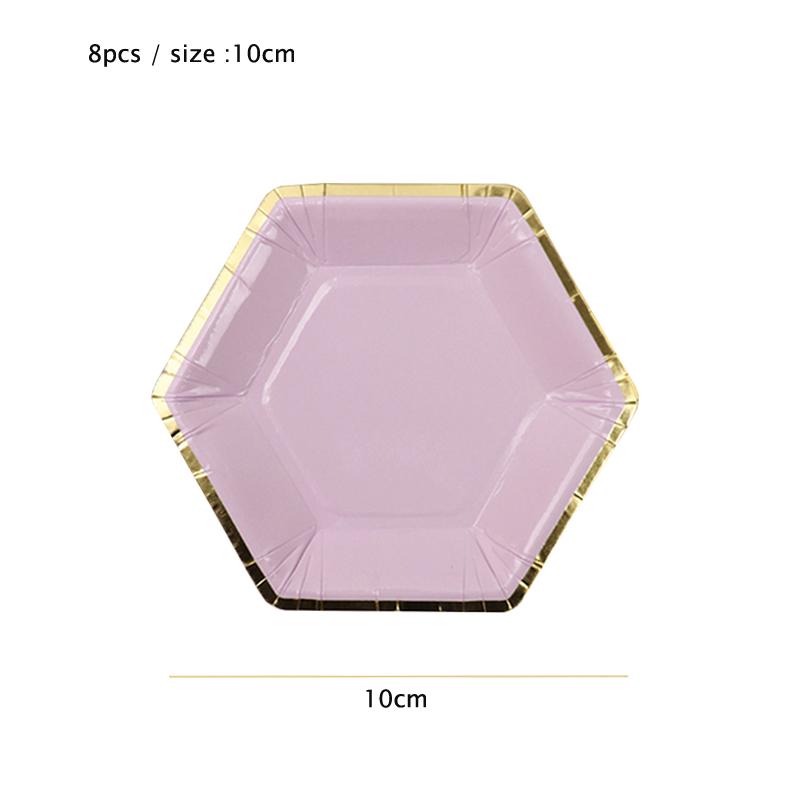 Золото Фиолетовый Вечеринка Одноразовые Столовые Наборы Бумажные Стаканчики Тарелки Товары Для Детского Праздника День Рождения Карнавал Свадебный Декор Детские Сувениры