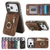 Подходит для чехла для мобильного телефона 16Promax Apple 13 ретро 12 кольцо-пряжка кожаный чехол iPhone15 карта 14Pro 17