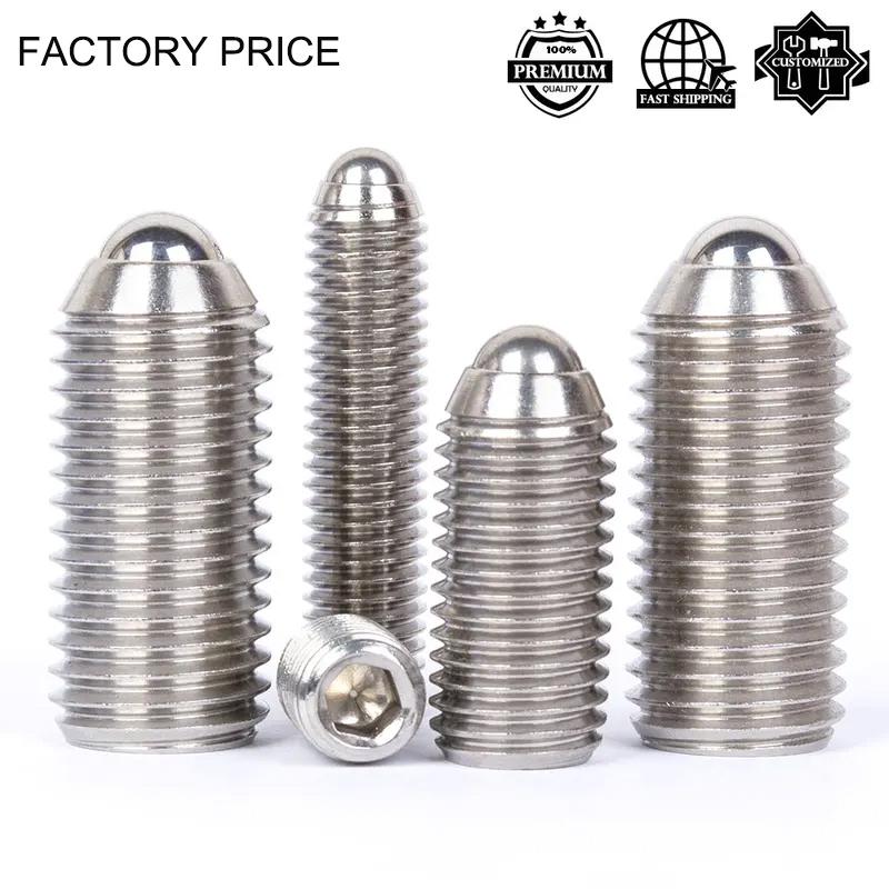 5pcs KST414-SS All Satinless Steel Spring Ball Plungers And Internal Hexgon Roller Ball Thread Bolt Screw For Locating