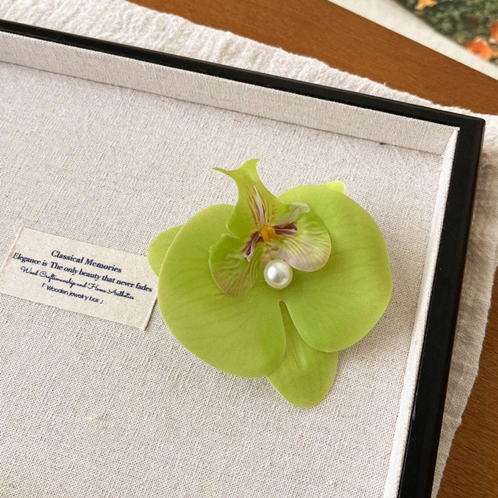 Butterfly Orchid Orchid Flower Hairpin Pearl Girl Hair Clip Sweet Flower Hair Clip Women