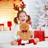 New Year Christmas Cute Gingerbread Man Stuffed Toy Stuffed Doll Comfort Doll Cookie Man Throw Pillow Home Decoration Gift