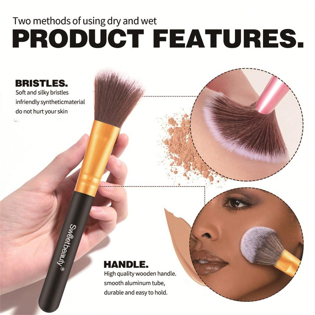 5PCS Makeup Brush Set Halloween Christmas Gift Smash Flour Rouge Brush Face Powder Blusher Brush, Eye Shadow Brush Makeup Tools