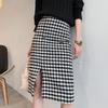 Women Striped Plaid Skirt 2Color S-2XL Ladies Office Short Skirts