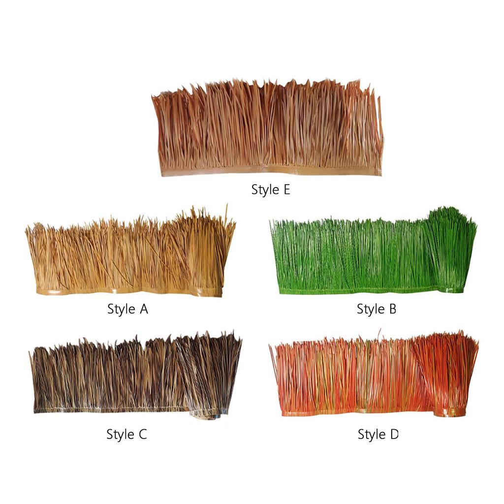 Artificial Straw Roof Thatch 100x50cm Exquisite Workmanship Versatile Accessories PE Synthetic Material Decoration Sturdy