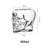 Halloween Household Skull Head Glass Teacup  Transparent Crystal Coffee Juice Mug Drinking Bar Club Whiskey Wine Beer Cup