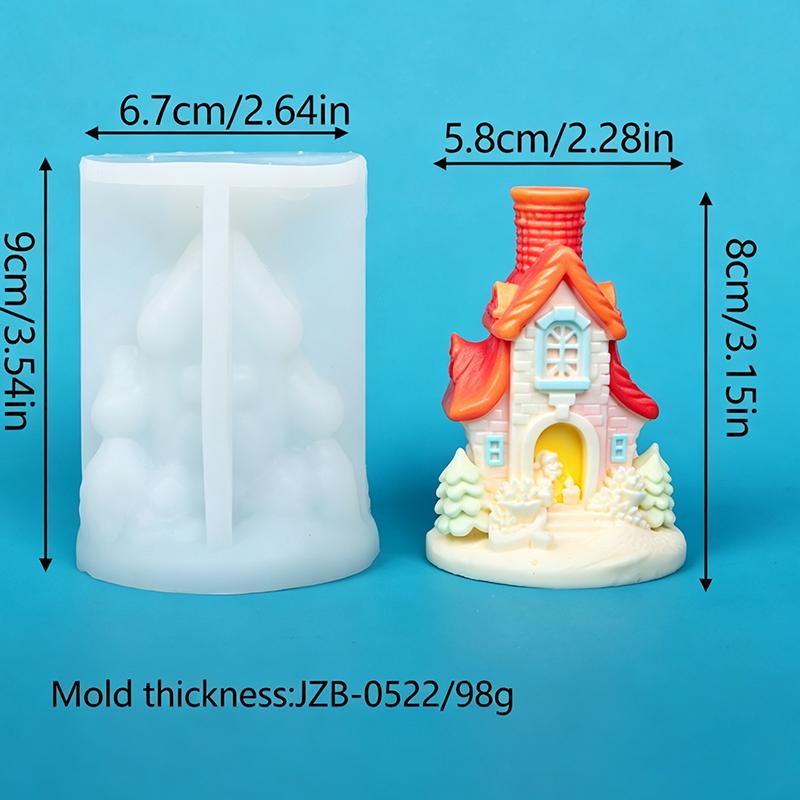 Xiaomi 3D Christmas Silicone Candle Mold Moon Santa Claus Gnome Christmas House Castle Reindeer Gypsum Aroma Soap Mold Home Decor450000