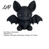 3D Printed Bat Statue Figurine with Knitted Texture Cartoon Halloween Decoration Ornaments Cute Animal for Desk Shelf Display And Home Decor Office