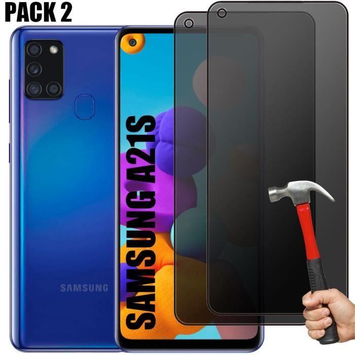 Film de protection en verre trempé - BOOLING - Compatible Samsung Galaxy A21s - Lot de 2 - Anti-espion - Dureté 9H