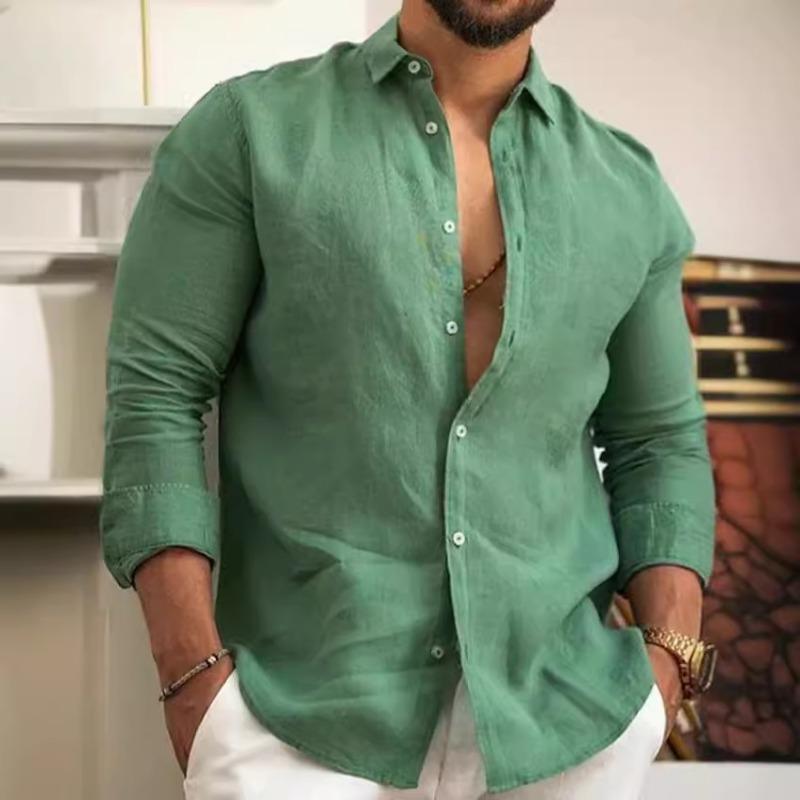 Мужская рубашка с бахромой на пуговицах