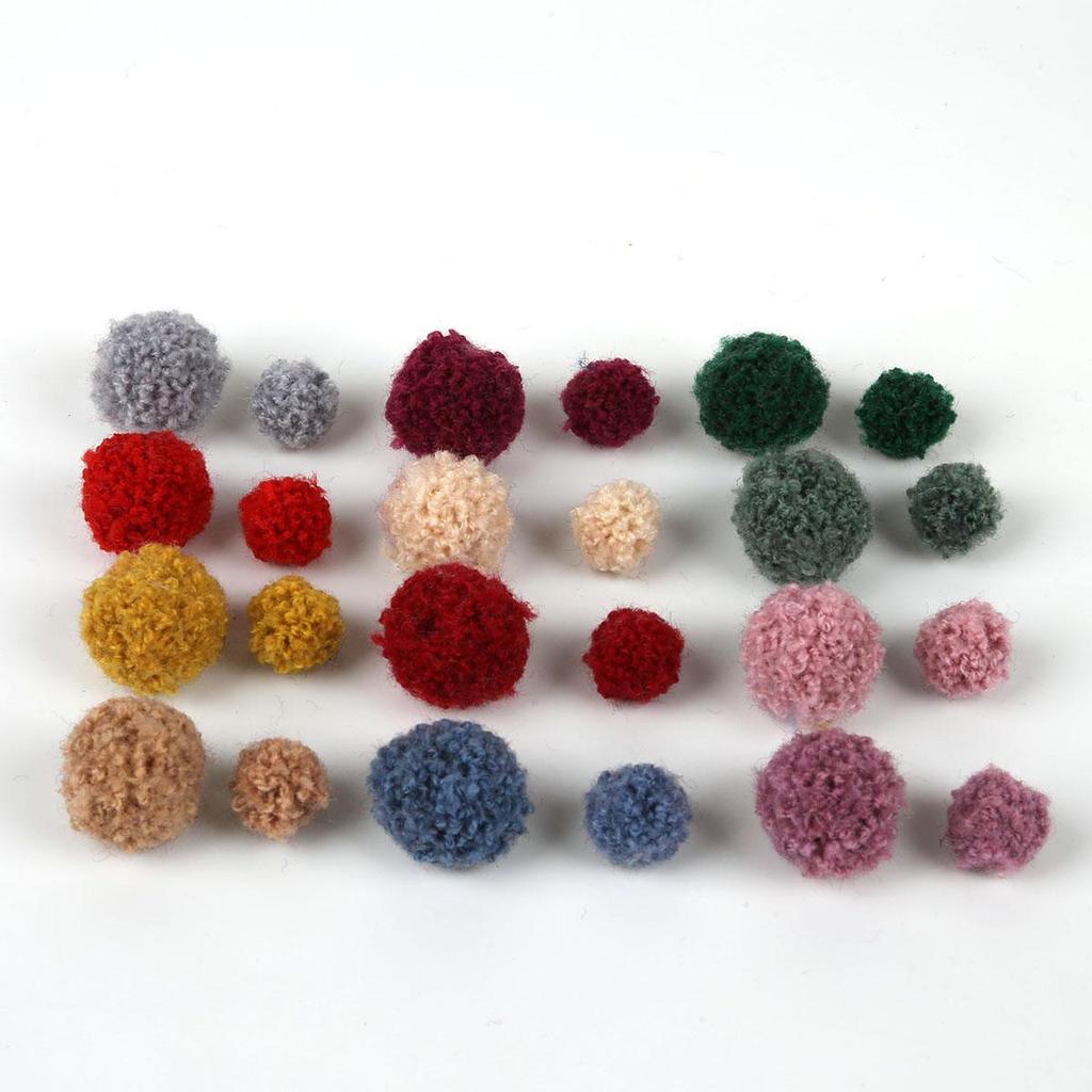 15/20mm Colorful Pompoms Dolls Garment Handmade Material Soft Fluffy Pom Poms Ball For DIY Kids Toys Accessorie