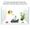 Aquarium Resin Decorations Sunken Ship Ornaments Landscaping Accessories Betta Cave Hideout for Fish Rest for Play Sleep