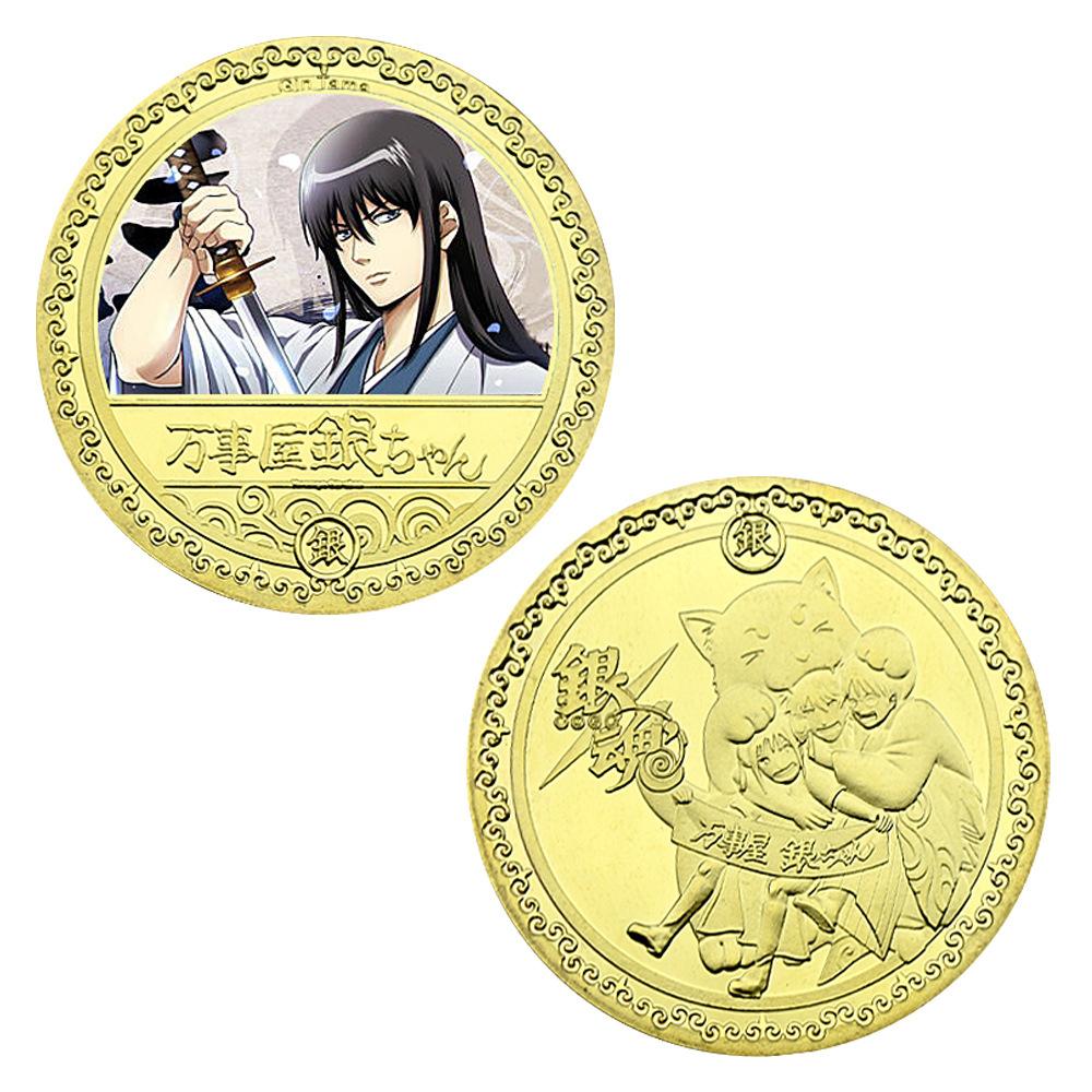 Japanese Classic Anime Manga Gold Commemorative Coin Metal Badge Commemorative Badge Boutique