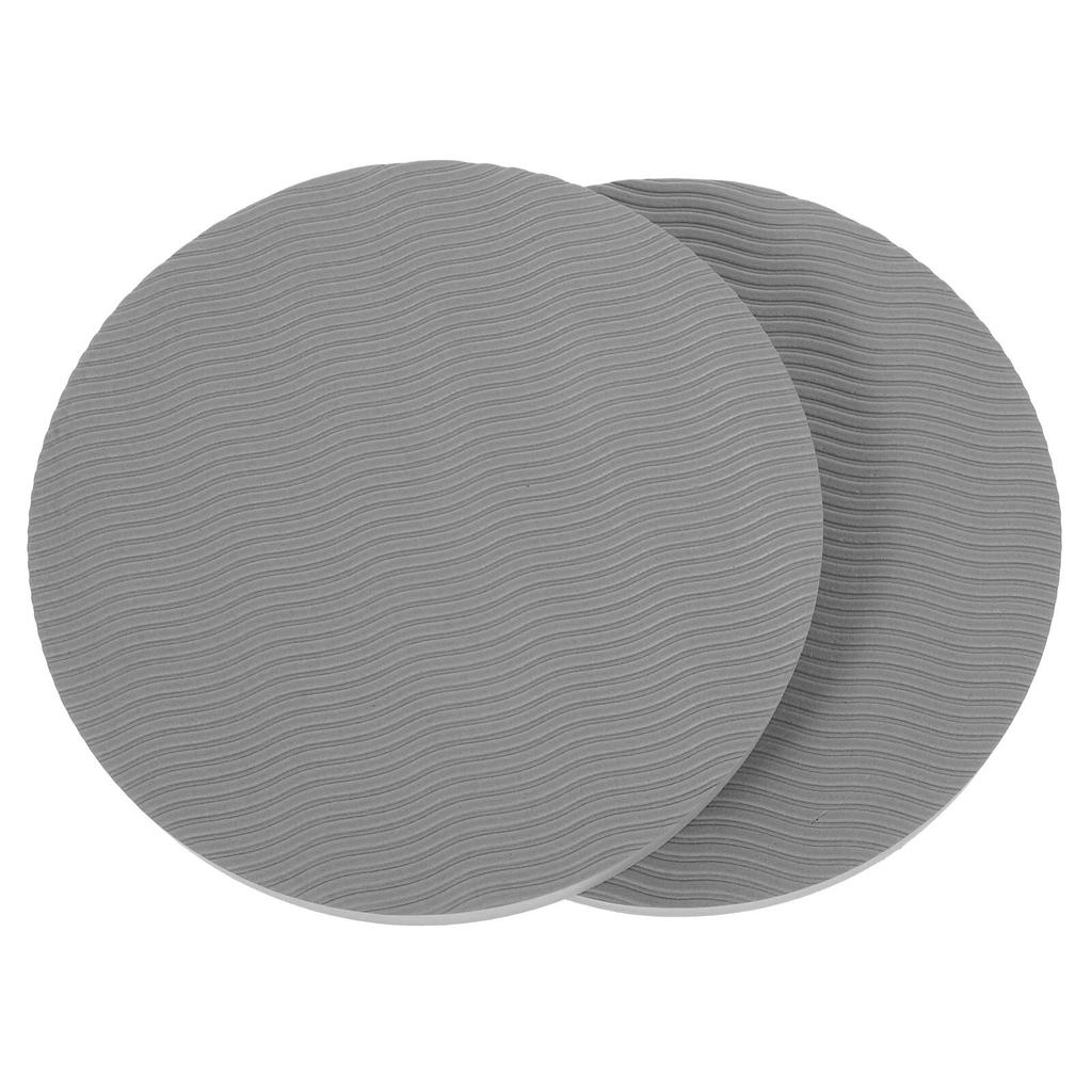 OUNONA Йога Колено Защита Колена для Йоги Спортивная Поддержка Запястья Подушка Одиночная 17см x Серые Накладки, Набор из 2 штук, Подушка, Нескользящие Накладки, Круглые, Толстые,