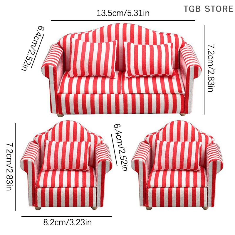1/12 Мебель для гостиной Декор Модель дивана Кукольный домик Симуляция Одинарный/Двойной диван Реквизит для микросцены