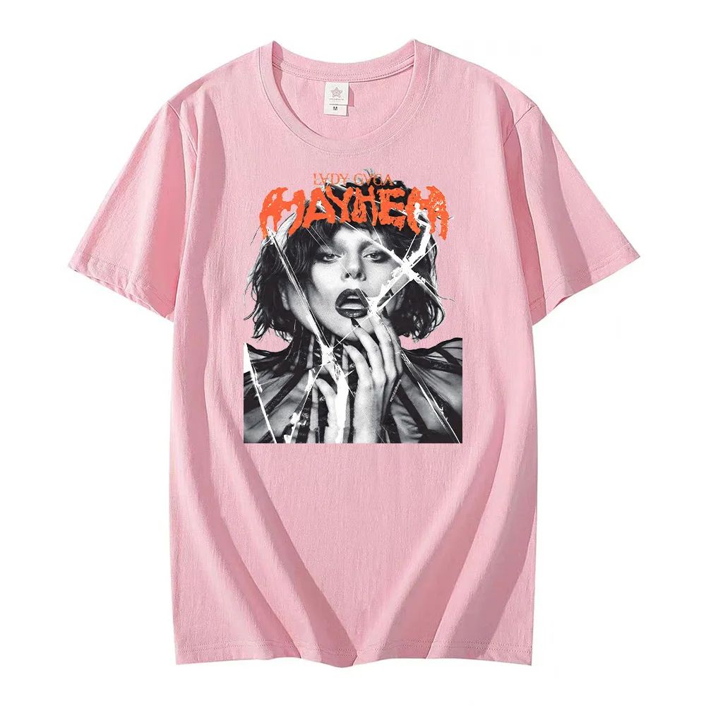 Lady Gaga Mayhem T Shirts High Quality Hip Hop Cotton T Shirts Fashion Men Aesthetic Retro TShirts Summer New Clothing Unisex
