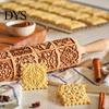 Скалка для теста Практичная Деревянная для тиснения DIY Инструмент Цветок Узор Выпечка для Домашней Кухни