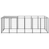 VidaXL Chenil Noir 330x110x110 cm Acier Cage pour Chien Chiots Extérieur 150782