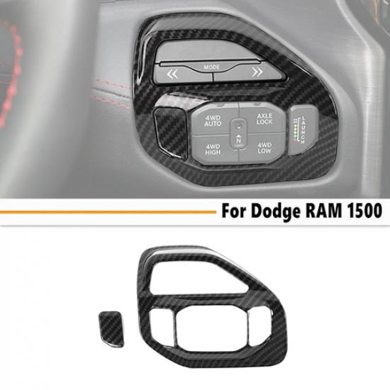 For Dodge Ram 1500 2021-2026 Carbon Fiber 4WD Four-Wheel Drive Decor Cover Trim