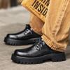 Мужские туфли Дерби на толстой подошве Минималистичные и модные стили Для отдыха на природе Для деловых вечеринок Молодежная повседневная офисная кожаная обувь