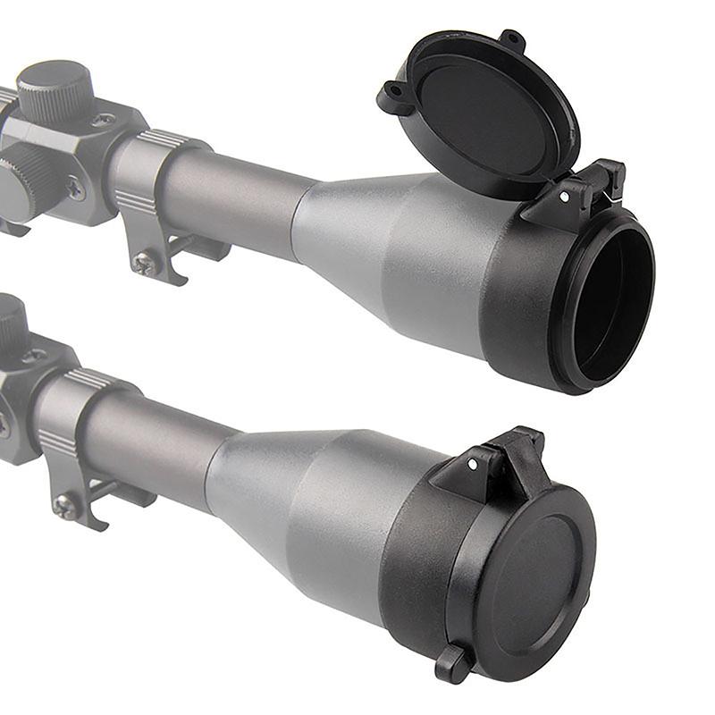 Rifle-Scope Hunting Aiming Optic Lens Covers Telescopic Flip Up Spring Cap