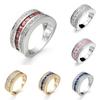 Модное серебряное, золотое, женское и мужское обручальное кольцо, элегантные украшения, подарок на день рождения, размер 6-12