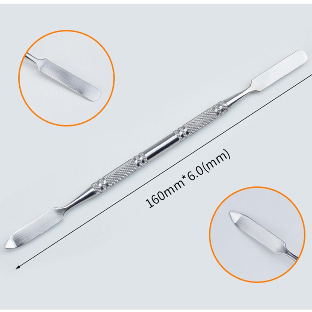 1pc Stainless Steel Spatula Professional Mirror Lady Mixing Tool for Nail Eye Shadow Eyelash Pigment Blending Foundation