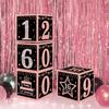Коробка на день рождения Black Pink 16 21 30 40 50 лет Декор для вечеринки на день рождения Дети 30-й 50-й 60-й День рождения Принадлежности Сувениры Юбилей