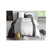 Parure de lit - Housse couette 220x240 cm - 2 taies - Bandes géométriques - Coton doux