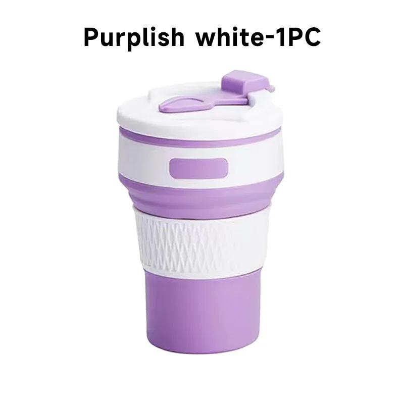 350 мл силиконовая складная кружка с крышкой для кофе, путешествий на открытом воздухе, портативная питьевая вода, чайные чашки