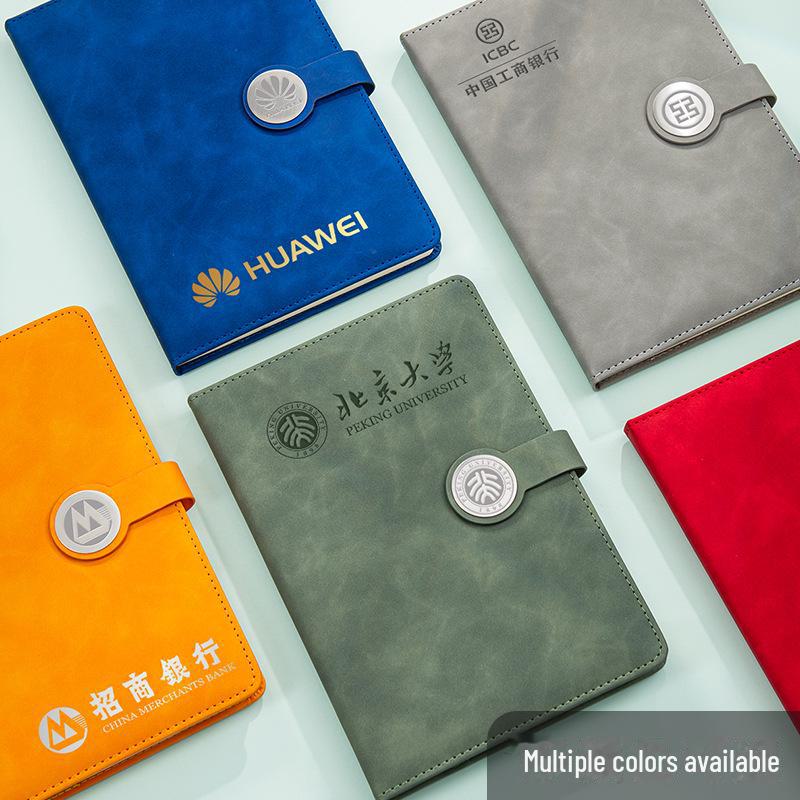 Подарочный набор из ретро-блокнотов высшего качества: В комплект входит блокнот с круглой пряжкой, справочник, USB-накопитель и магнитная застежка для деловых встреч.