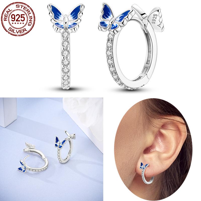 Sell 925 Silver Glow in the Dark Earrings Fit Charms Hoop Earrings For Women Stud Earring Fine Jewelry