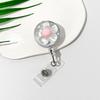 Прозрачные Retractable Держатели для бейджей с цветами Для врача Медсестры Работника Студента Держатель для ID-карты с именем Брелоки Ремешок