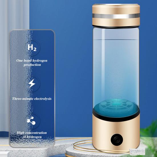 Генератор водородной бутылки с водой 300 мл, перезаряжаемая гидро-чашка для воды, портативная машина для электролиза для домашнего офиса и путешествий