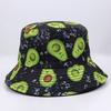 Digital printed fruit double-sided bucket hat outdoor travel sunshade sunscreen men and women pot hat
