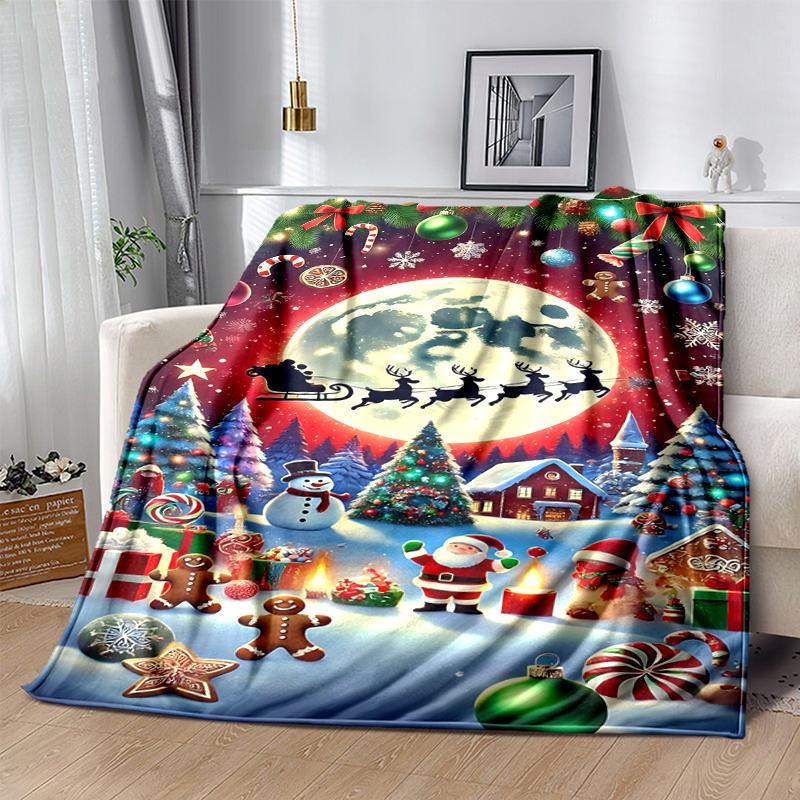 1Pc Christmas Night Fantasy Blanket Soft And Comfortable Casual Warm Camping Travel Christmas Halloween Gift M921284