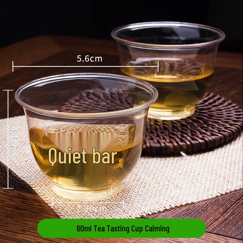 Disposable Transparent Food-Grade Plastic Cups, Thickened for Household & Reception Use