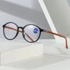 Spring Hinge Readers Reading Glasses Presbyopia Eyeglasses Anti-blue Light Glasses Oval Frame