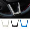 For Skoda Karoq 2017-2024 Car Interior Mouldings Steering Wheel Sequin Frame Molding Cover Decorate Trim Stainless Steel Sticker
