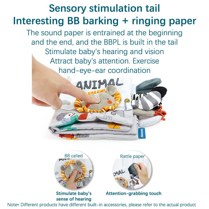 1 шт., игрушки для новорожденных, тканевая книга Монтессори, книги для чтения для новорожденных, тканевые книги