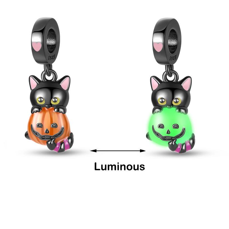 100% 925 Sterling Silver Firefly Star Bling Bling Blue Luminous Charms Beads Fit 925 Original Bracelets DIY Fine Jewelry